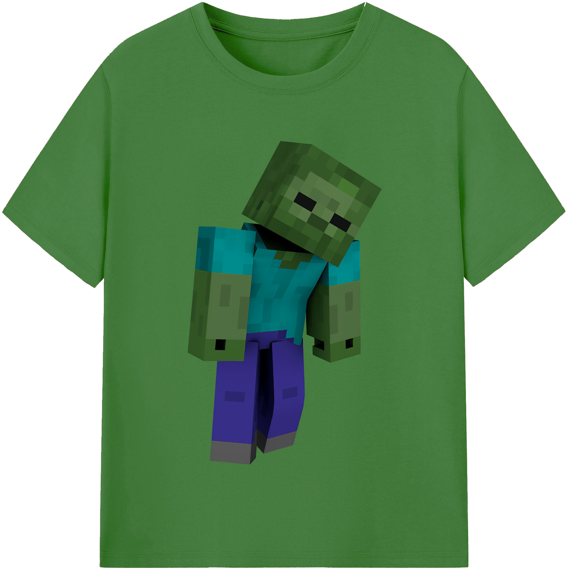（画像用） マインクラフト ブロックの世界 Minecraft MC Block world レディースカジュアルプリントTシャツ（綿100％）